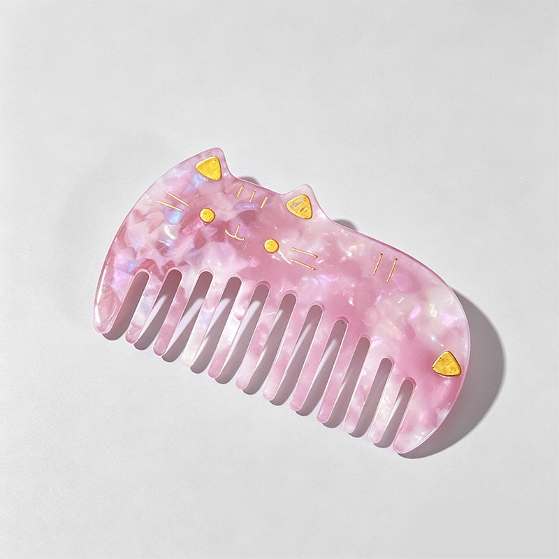 Cat-Shaped Acetate Wide Tooth - Shopdayla Wholesale - #0194
