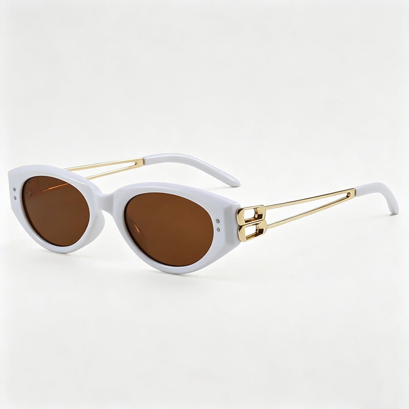 Retro Cat Eye Metal Temples Su - Shopdayla Wholesale - #8610
