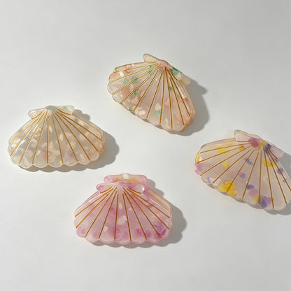 Golden Thread Shell Claw Clip