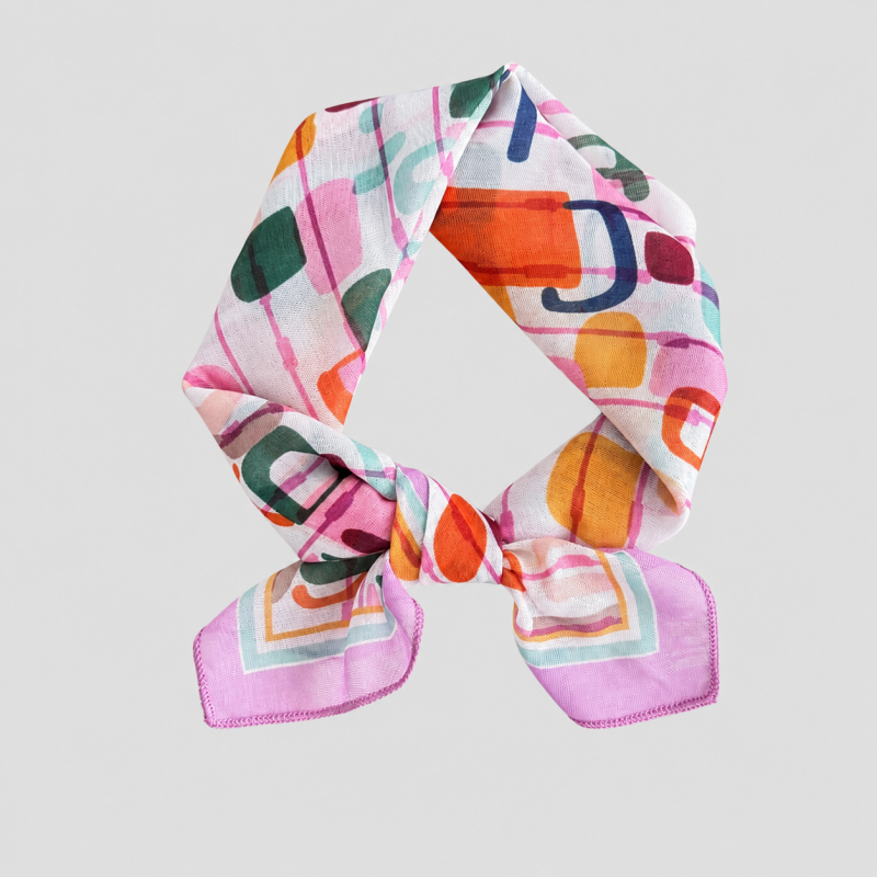 Floral Printed Polyester Squar - Shopdayla Wholesale - #1042