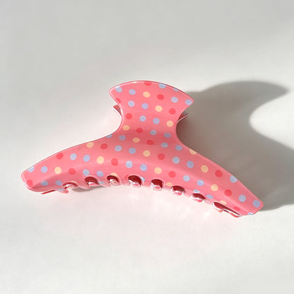 Vibrant Pink Rainbow Claw Clip