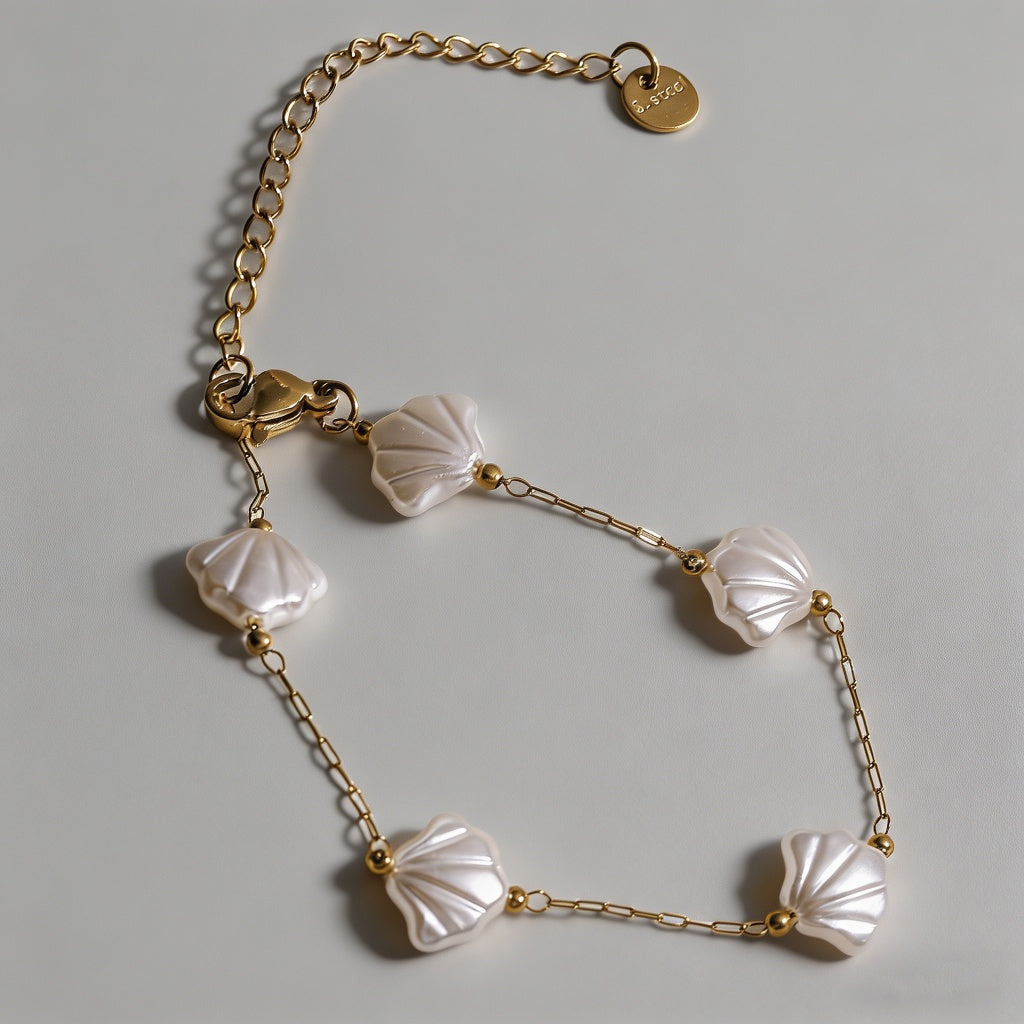 Mother-of-Pearl Dainty Gold Br - Shopdayla Wholesale - #0450