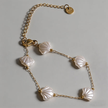 Mother-of-Pearl Dainty Gold Br - Shopdayla Wholesale - #0450