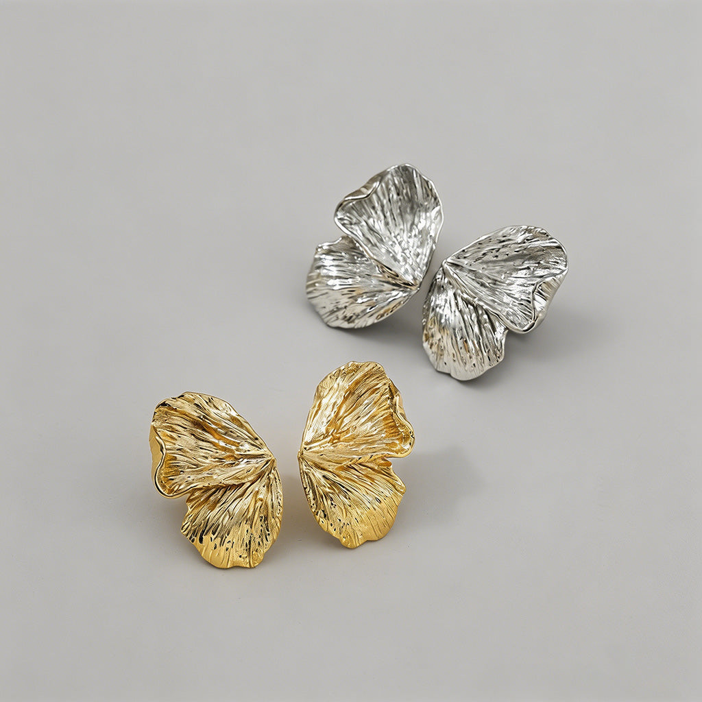 Textured Ginkgo Leaf Statement - Shopdayla Wholesale - #1218