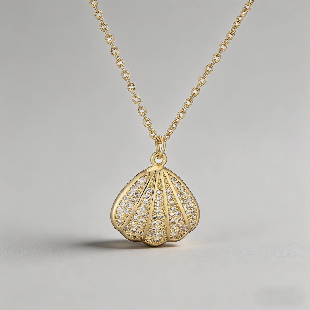 Sea Star & Shell Pendant Neckl - Shopdayla Wholesale - #3858