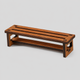 Distressed Long Bench / One Size