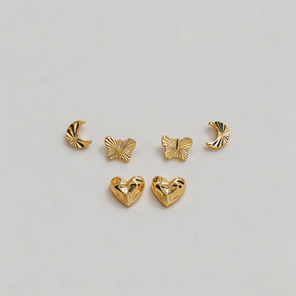 Gold Stud Earring Set - Shopdayla Wholesale - #1298