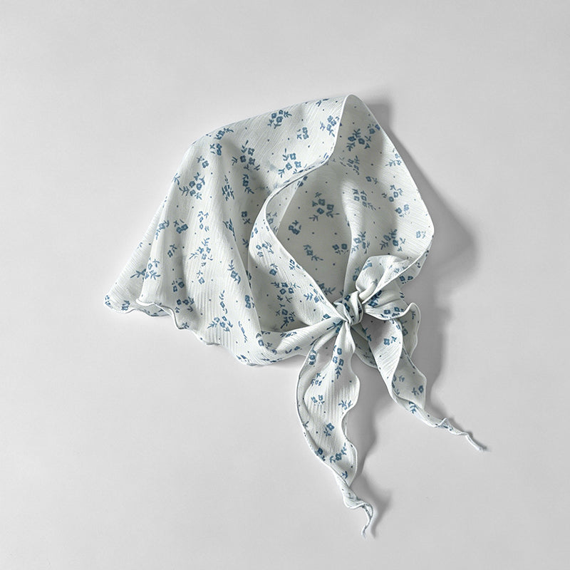 Simple Floral Chiffon Triangle - Shopdayla Wholesale - #5154