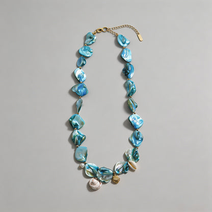 Blue Seashell & Pearl Jewelry - Shopdayla Wholesale - #1490