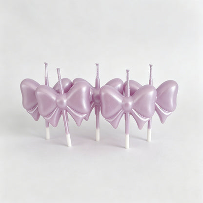 Bow Shaped Birthday Candles (5 - Shopdayla Wholesale - #4866