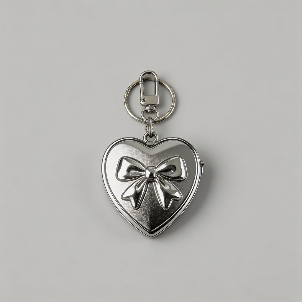 Double Heart Mirror Keychain - Shopdayla Wholesale - #4434