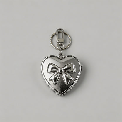 Double Heart Mirror Keychain - Shopdayla Wholesale - #4434