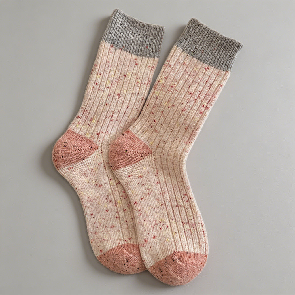 Speckled Yarn Colorblock Crew - Shopdayla Wholesale - #9842