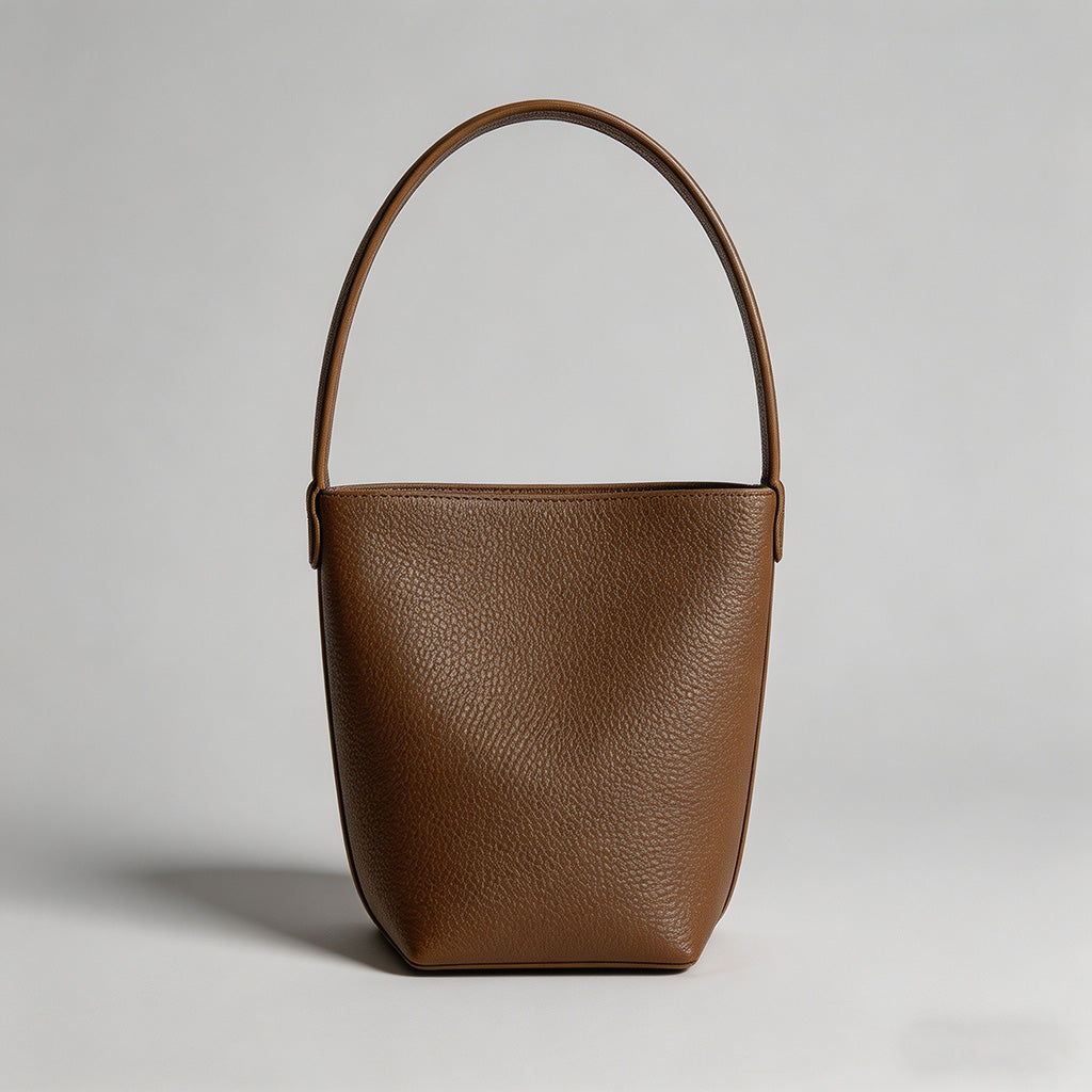 Minimalist Pebbled Leather Buc - Shopdayla Wholesale - #3874
