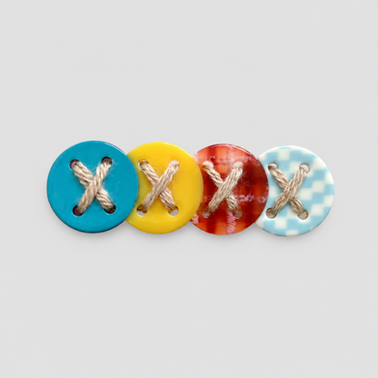 Creative Button Pattern Hair Clip
