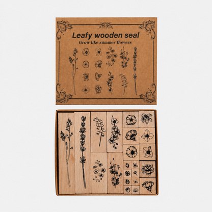 Vintage Botanical Wooden Rubbe - Shopdayla Wholesale - #1810