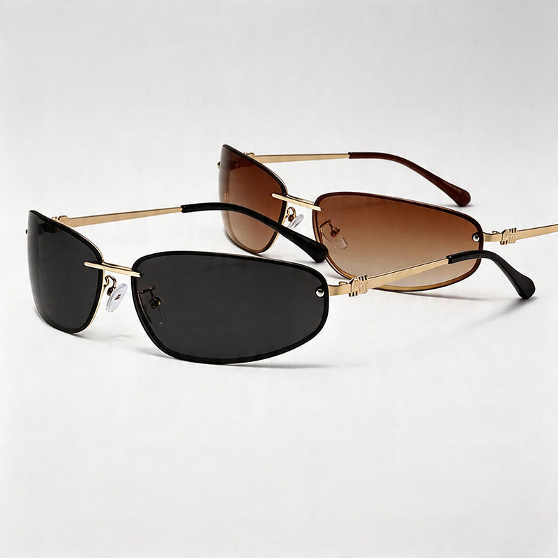 Oval Rimless Sunglasses - Shopdayla Wholesale - #5794