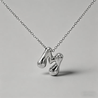 3D Bubble Letter Initial Neckl - Shopdayla Wholesale - #5858