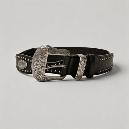 Vintage Engraved Buckle PU Bel - Shopdayla Wholesale - #2914