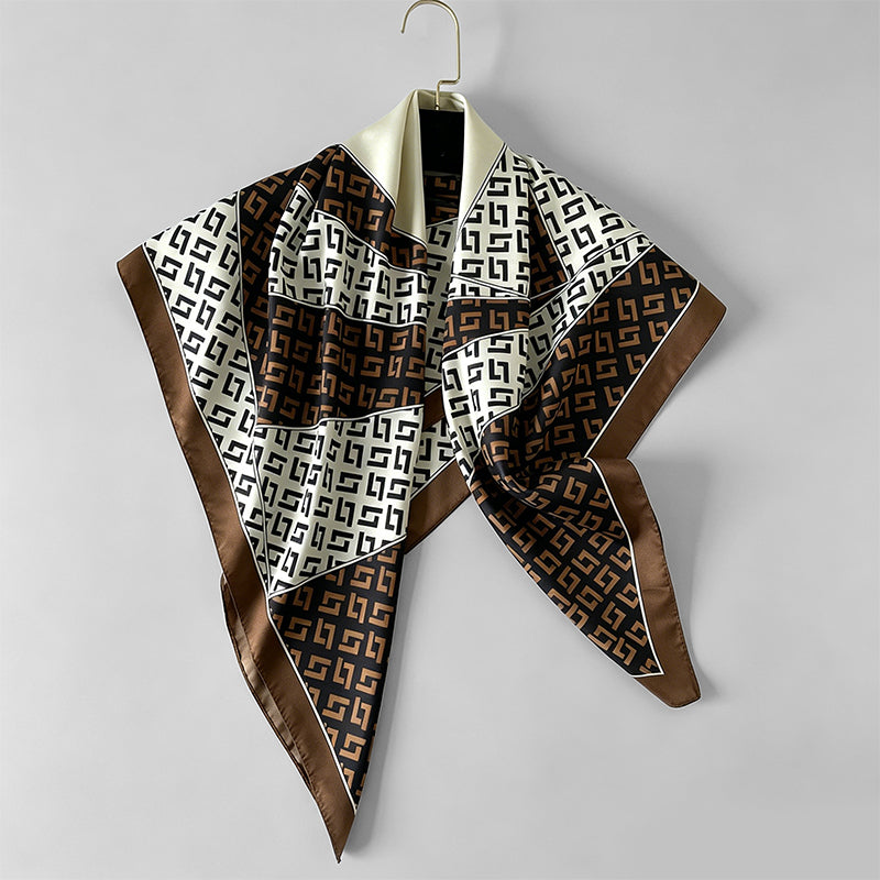 Animal‑Stripe Print Large Squa - Shopdayla Wholesale - #2098