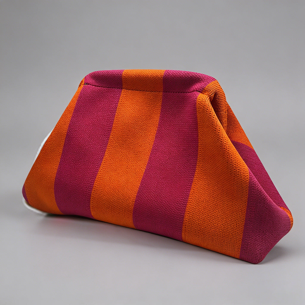 Block Striped Knit Cloud Bag