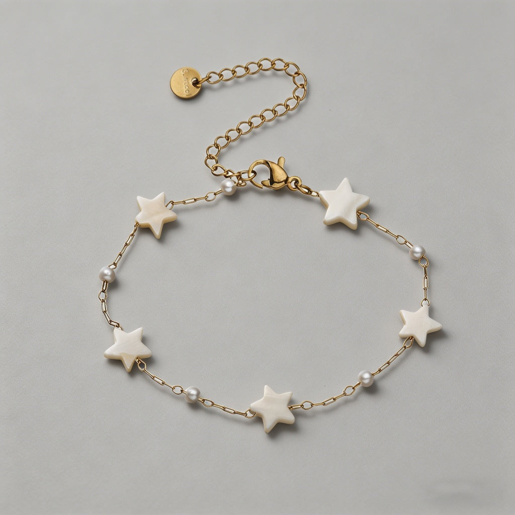 Mother-of-Pearl Dainty Gold Br - Shopdayla Wholesale - #7682