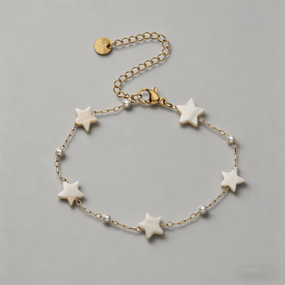Mother-of-Pearl Dainty Gold Br - Shopdayla Wholesale - #7682
