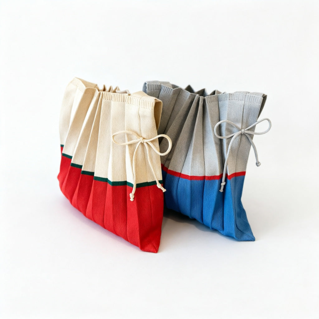 Pleated Knit Drawstring Bucket - Shopdayla Wholesale - #9522