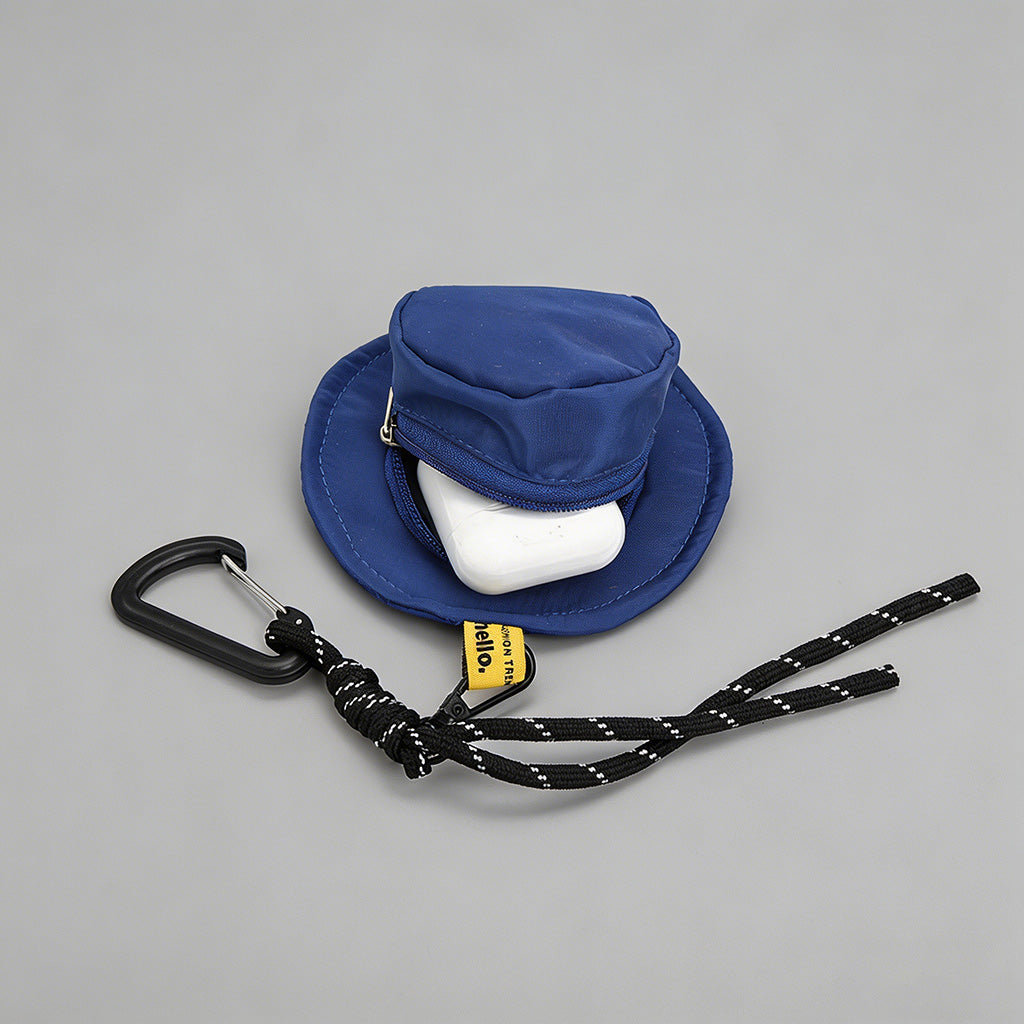 Bucket Hat Shaped Mini Hanging Pouch Charm