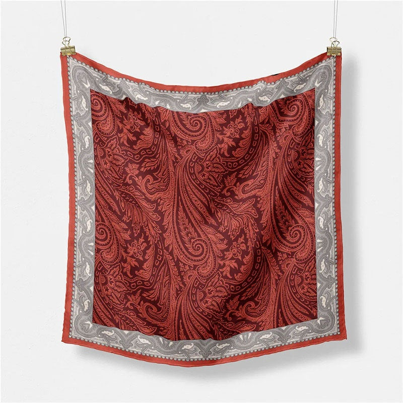 Vintage Paisley Print Square S - Shopdayla Wholesale - #2722
