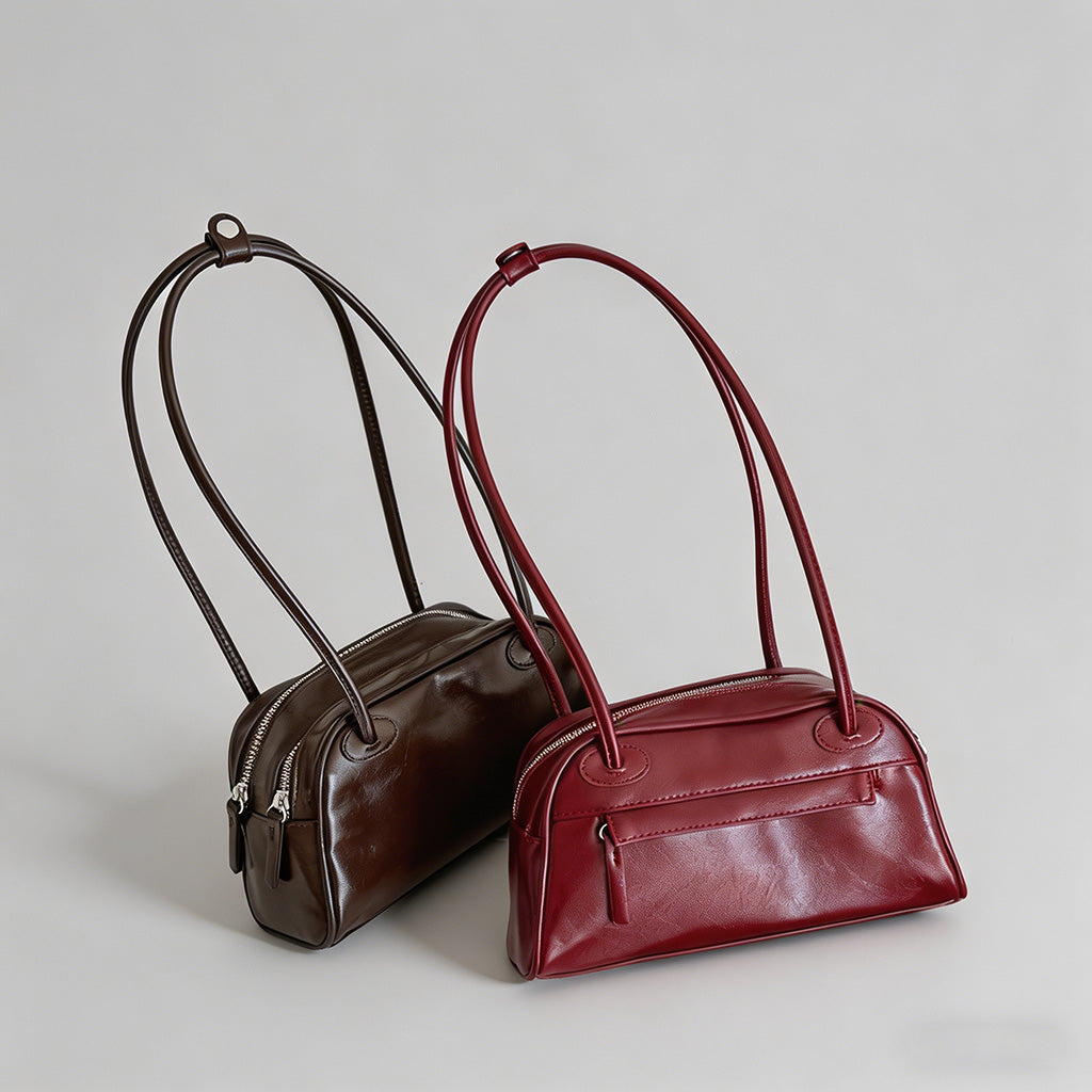 Vintage Oil Wax Leather Baguet - Shopdayla Wholesale - #7730