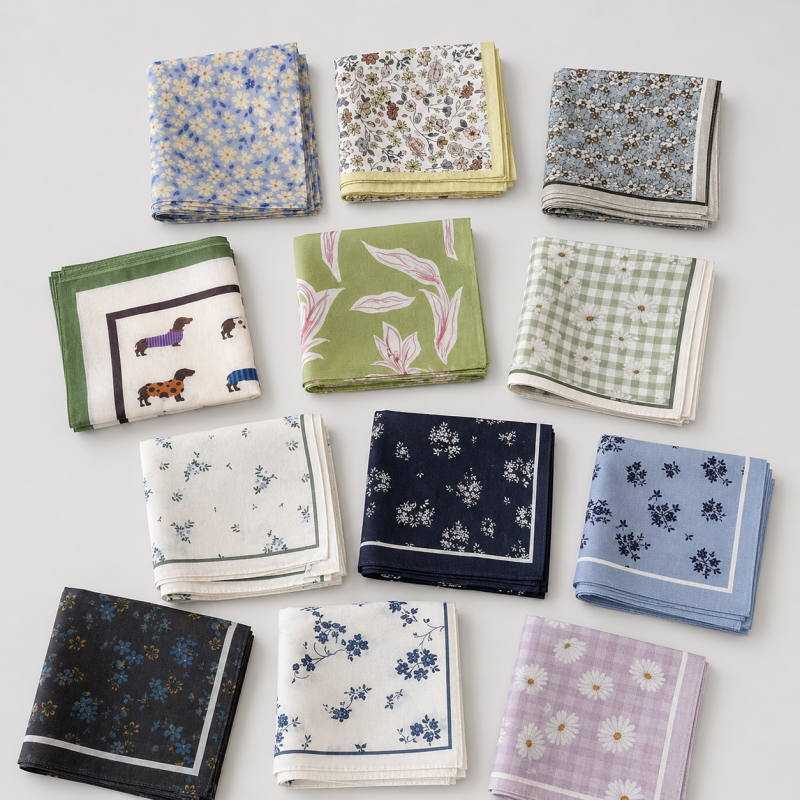 Floral Cotton Square Scarf Hea - Shopdayla Wholesale - #6498