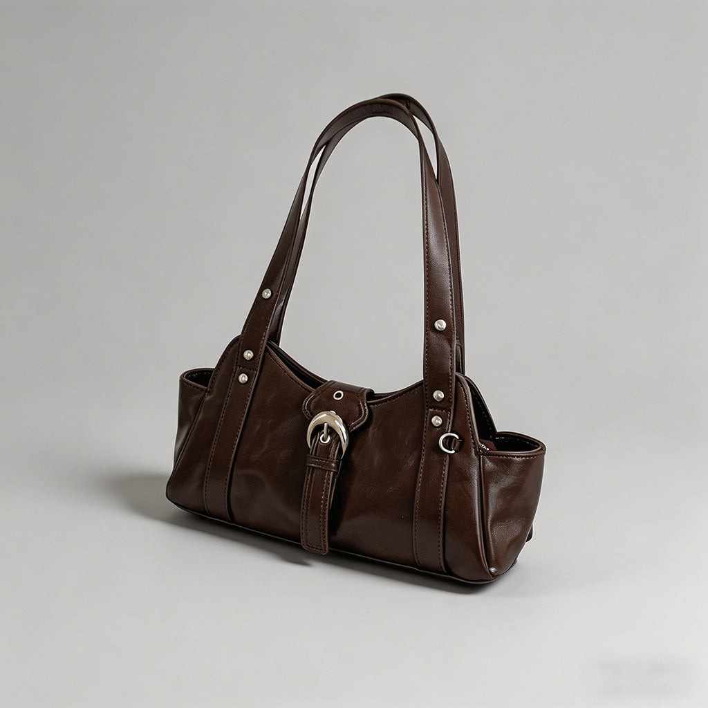 Vintage Waxed Leather Baguette - Shopdayla Wholesale - #7922