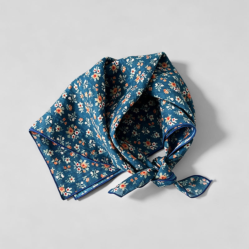 Simple Floral Print Square Sca - Shopdayla Wholesale - #5042