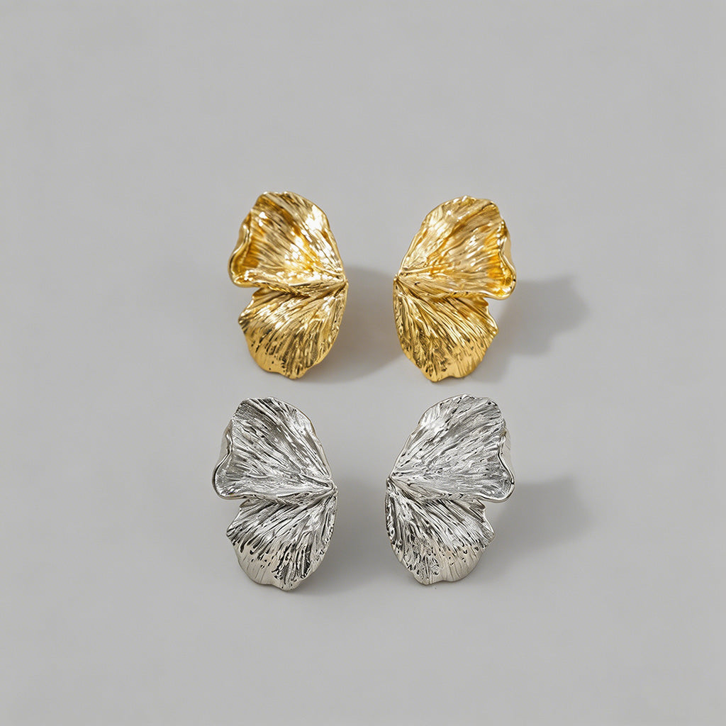 Textured Ginkgo Leaf Statement - Shopdayla Wholesale - #3986