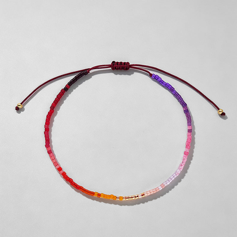 Gradient Rainbow Micro Beaded - Shopdayla Wholesale - #6946