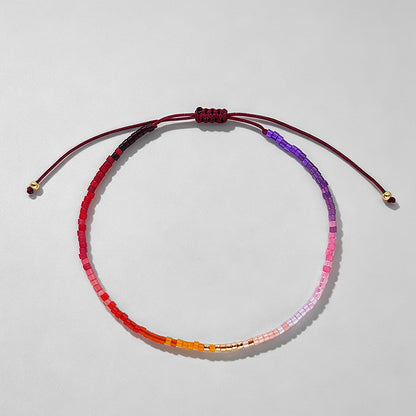 Gradient Rainbow Micro Beaded - Shopdayla Wholesale - #6946