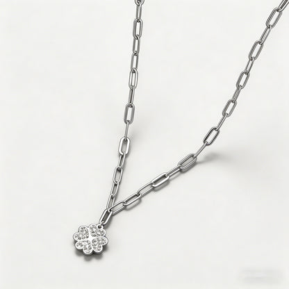 Crystal Clover Charm Paperclip - Shopdayla Wholesale - #5890