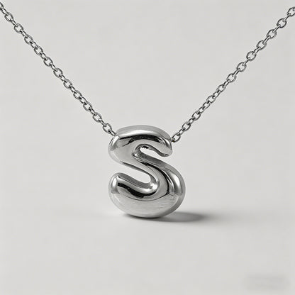 3D Bubble Letter Initial Neckl - Shopdayla Wholesale - #9250