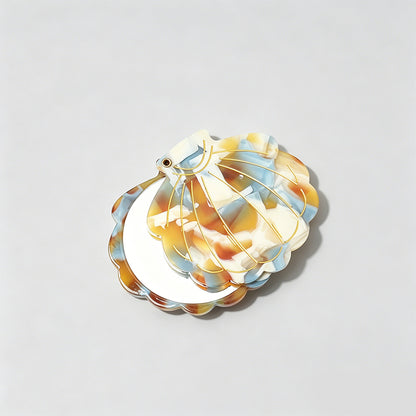 Vintage Seashell Acetate Compa - Shopdayla Wholesale - #6386