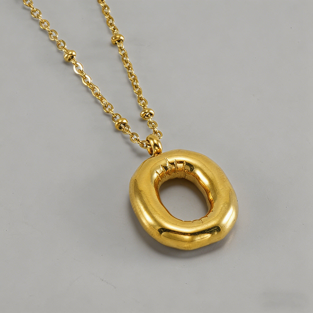 3D Bubble Letter Initial Neckl - Shopdayla Wholesale - #8498