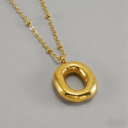 3D Bubble Letter Initial Neckl - Shopdayla Wholesale - #8498