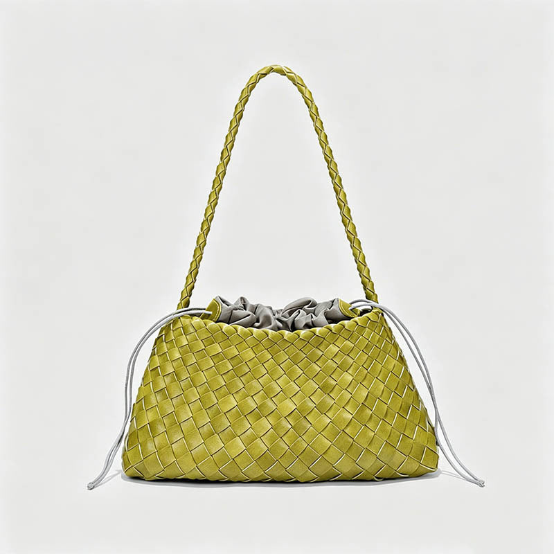 Hand‑Woven Drawstring Hobo Und - Shopdayla Wholesale - #2098