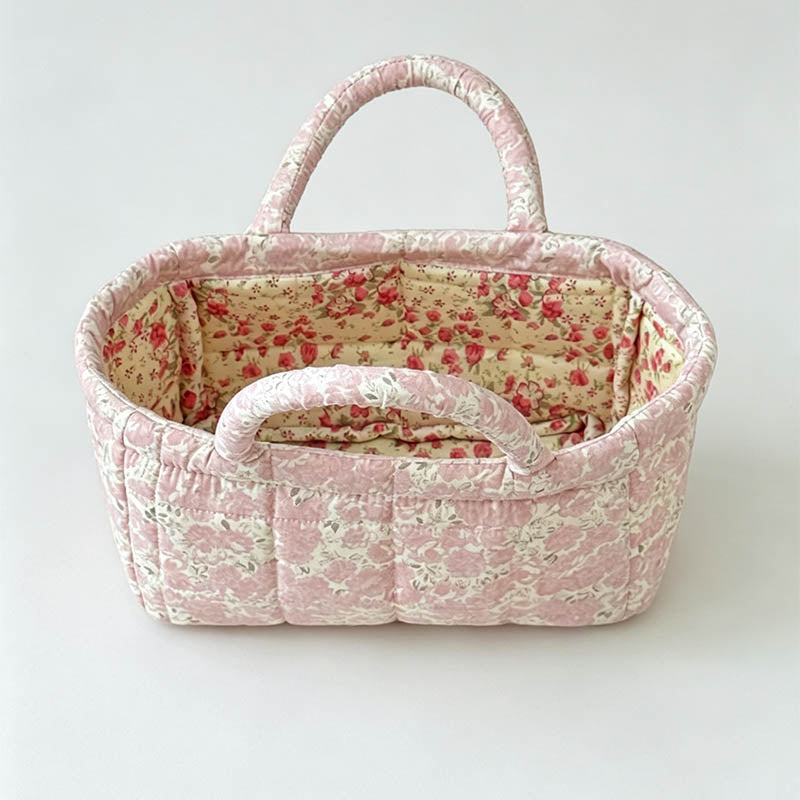 Small Quilted Floral Storage O - Shopdayla Wholesale - #8850