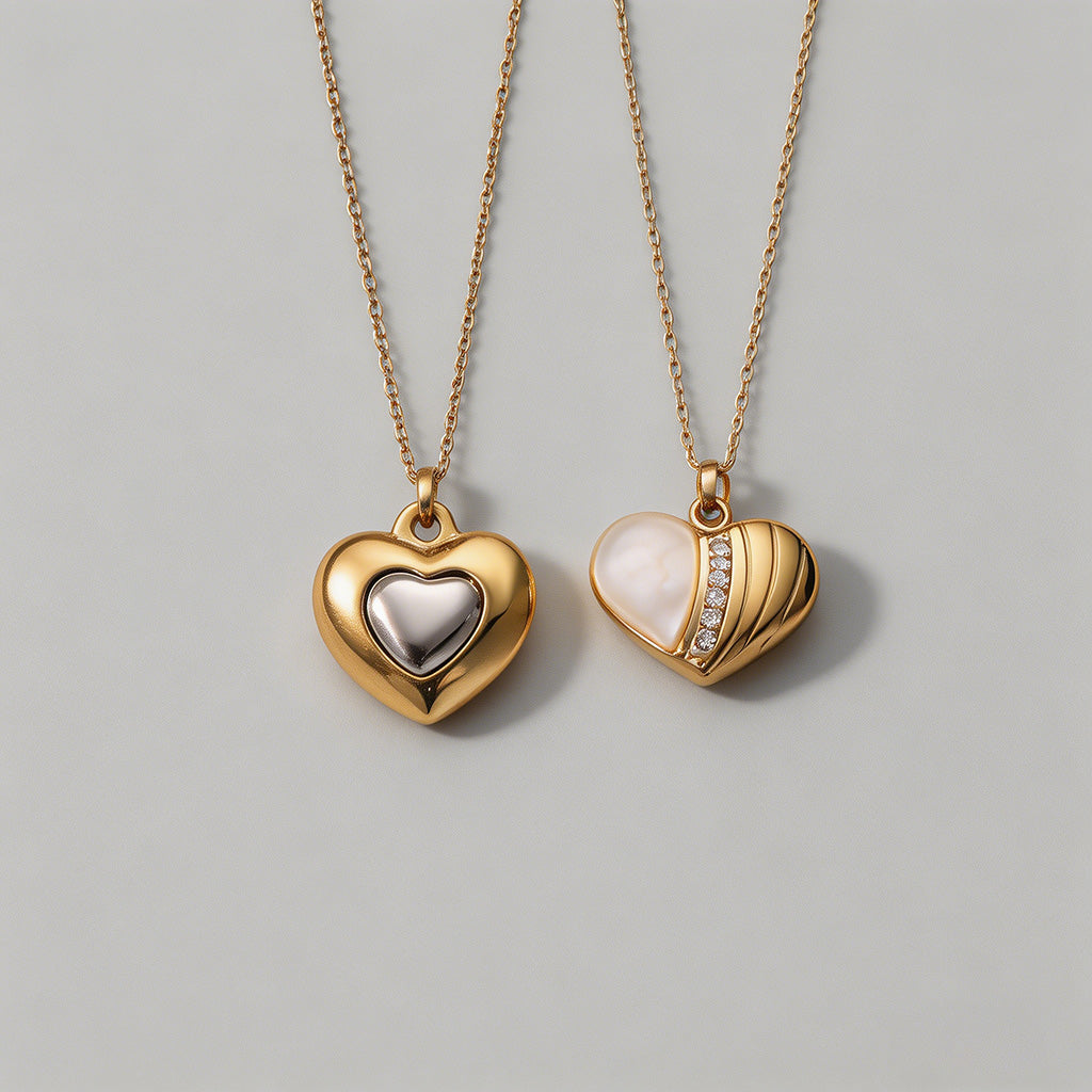 Heart Pendant Necklace - Shopdayla Wholesale - #0706