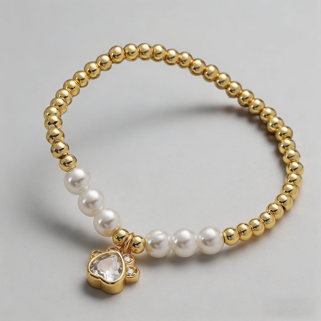 Paw Print Beaded Stretch Brace - Shopdayla Wholesale - #1490