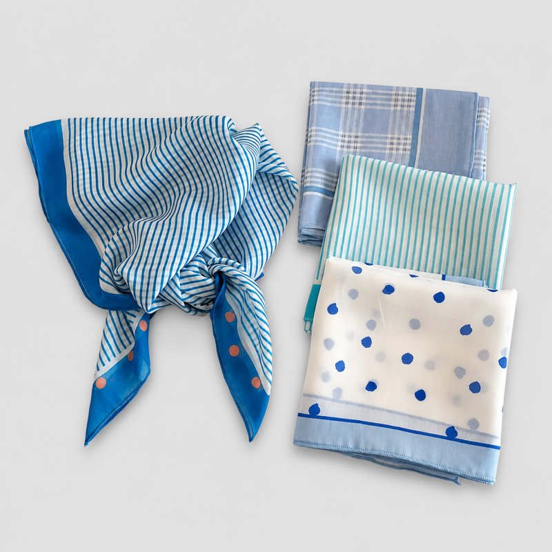 Simple Polka‑Dots Square Scarf - Shopdayla Wholesale - #6018
