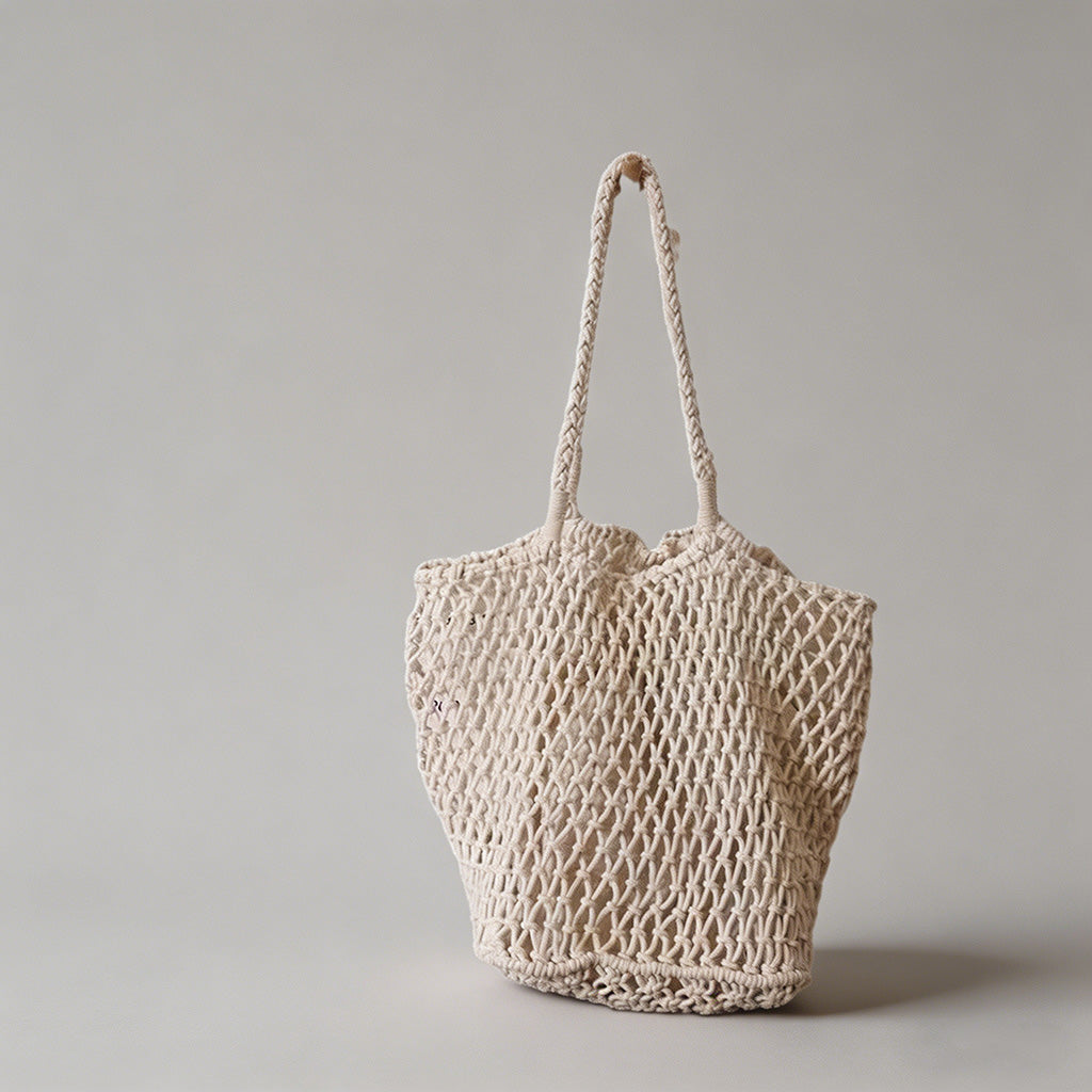 Handmade Crochet Net Tote Bag - Shopdayla Wholesale - #9746