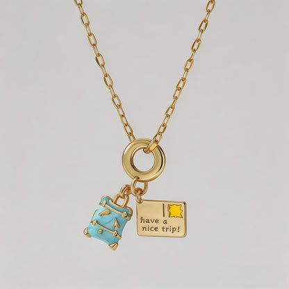 Enamel Travel Charm Lip Chain - Shopdayla Wholesale - #6562