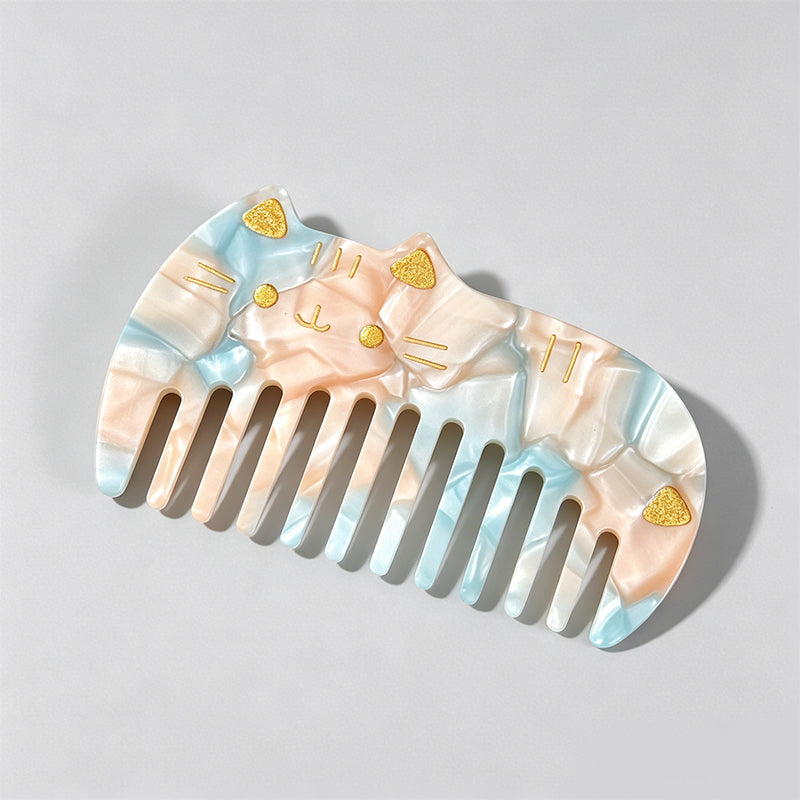Cat-Shaped Acetate Wide Tooth - Shopdayla Wholesale - #1890